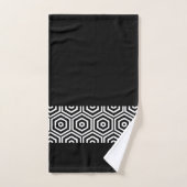 Salle de bain moderne et design noir et blanc (Serviette à main)