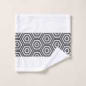 Salle de bain moderne et design noir et blanc (Gant de toilette)