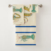 Salle de bain moderne Nautique Homard Bain bleu oc (En situation)