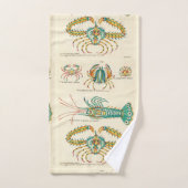 Salle de bain moderne Nautique Homard Bain bleu oc (Serviette à main)