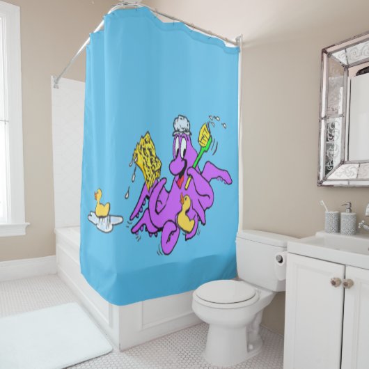 Salle de bain Octopus rideau de douche personnalis (En situation)