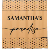 Salle de bain Orange personnalisée Rideau de douch (Devant)