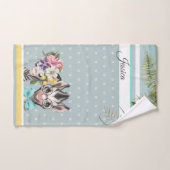 Salle de bain pour enfants zèbres mignons amour te (Serviette à main)