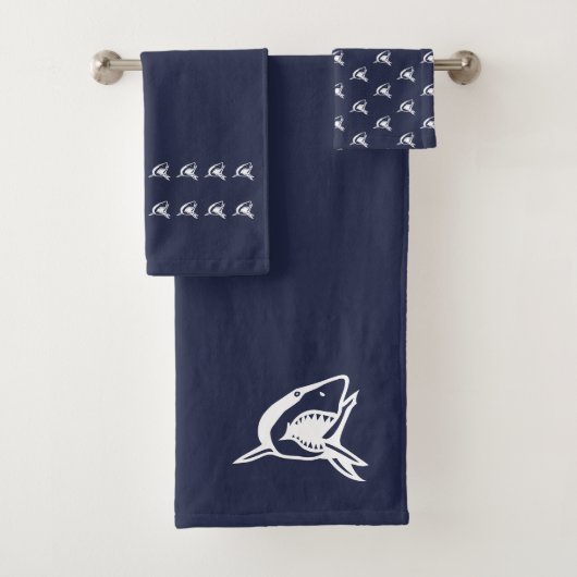 salle de bain requin Ocen Bleu et blanc (En situation)