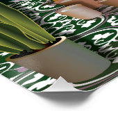 Salle de bain romantique et vert foncé | Poster su (Coin)