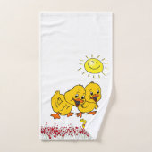 Salle de bain Serviette Jaune Chicks Serpent Rose (Serviette à main)