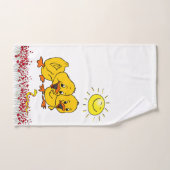 Salle de bain Serviette Jaune Chicks Serpent Rose (Serviette à main)