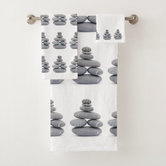 Salle de bain Serviettes Galets (En situation)
