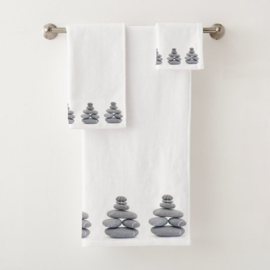 Salle de bain Serviettes Galets (En situation)