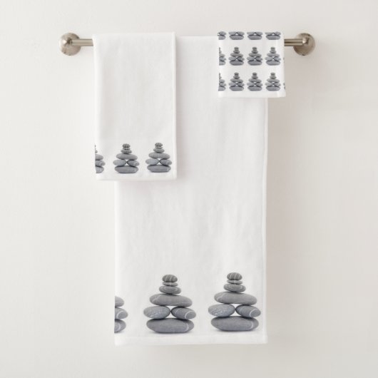 Salle de bain Serviettes Galets (En situation)