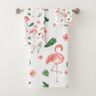 Salle de bain Tropical Pink Flamingo