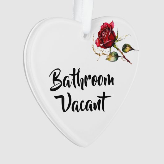 Salle de bain Vacant/Rose rouge Engagé (devant)