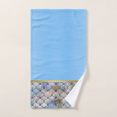 SALLE DE BAINS EN MARBRE RETRO SET BLEU (Serviette à main)