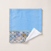 SALLE DE BAINS EN MARBRE RETRO SET BLEU (Gant de toilette)
