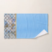 SALLE DE BAINS EN MARBRE RETRO SET BLEU (Serviette à main)