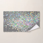 SALLE DE BAINS GRIS PASTEL HOLOGRAPHIQUE SPOT (Serviette à main)