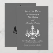Salle de Bal Grand Save the Date (gris) (Devant / Derrière)