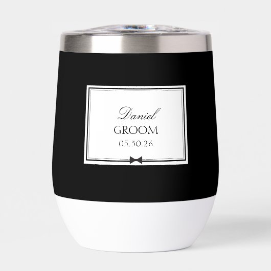 Salle de Bowtie simple en noir et blanc personnali (Avant)