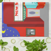 Salle de cinéma rétro Serviette de cuisine (Plié)