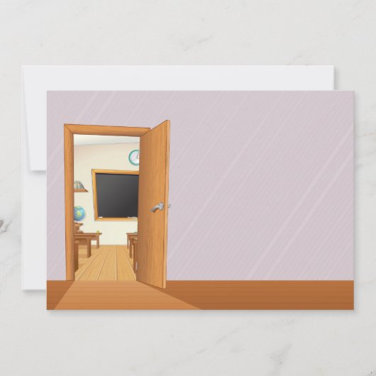 Salle de classe sur invitation à une porte ouverte (Devant)