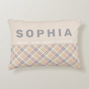 salle de coussin plaid pour filles