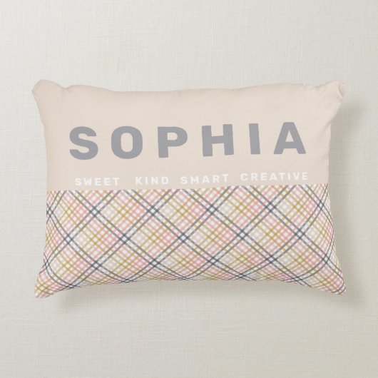 salle de coussin plaid pour filles (Devant)