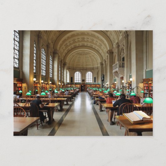 Salle de lecture Boston Massachusetts Carte postal (Devant)