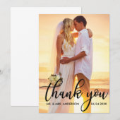 Salle de mariée Mariage moderne Merci Photo B (Devant / Derrière)