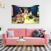 Salle de verrouillage Satyr sur toile enveloppée (Insitu(Salon))