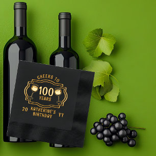 Salles de vin à 100 ans Anniversaire Nom
