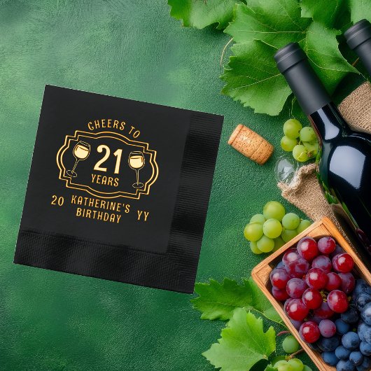 Salles de vin à 21 ans Anniversaire Nom