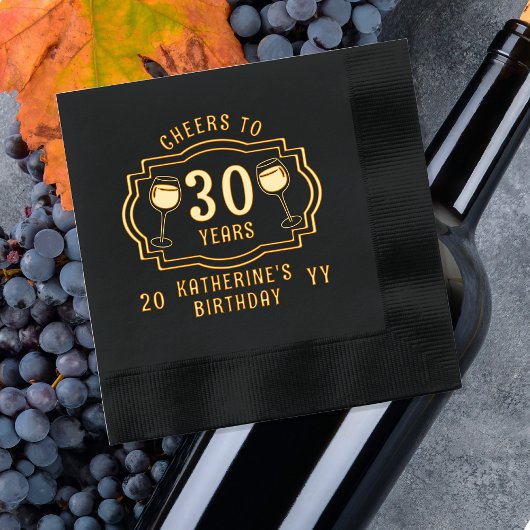 Salles de vin à 30 ans Anniversaire Nom