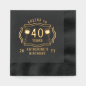 Salles de vin à 40 ans Anniversaire Nom (Recto)