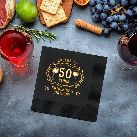 Salles de vin à 50 ans Anniversaire Nom
