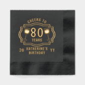 Salles de vin à 80 ans Anniversaire Nom (Recto)