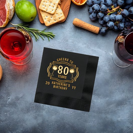 Salles de vin à 80 ans Anniversaire Nom