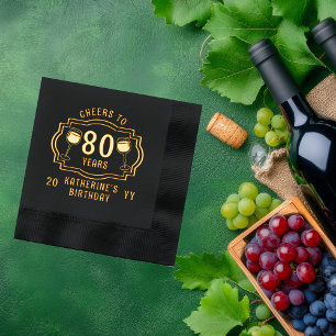 Salles de vin à 80 ans Anniversaire Nom