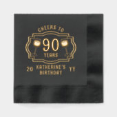 Salles de vin à 90 ans Anniversaire Nom (Recto)