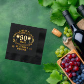 Salles de vin à 90 ans Anniversaire Nom