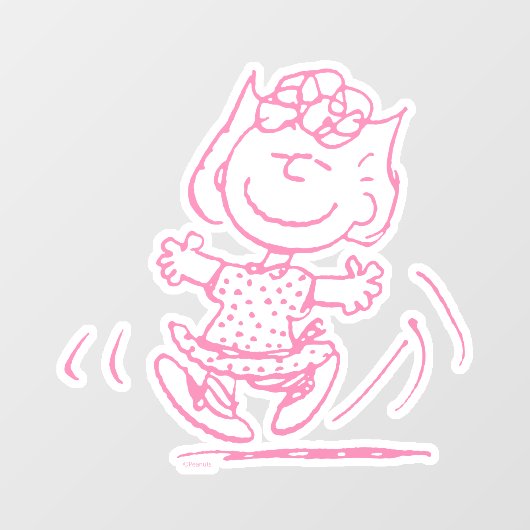 Sally Brown Dancing Raamsticker (Vel)