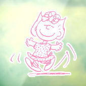 Sally Brown Dancing Raamsticker (Vel 3)