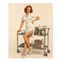 Sally Monroe Op Het Werk Pin-Up Poster