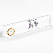 Sally, Nom, Logo, Plaque De Nom De Bureau Avec Hor