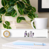 Sally, Nom, Logo, Plaque De Nom De Bureau Avec Hor