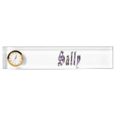 Sally, Nom, Logo, Plaque De Nom De Bureau Avec Hor (Devant)