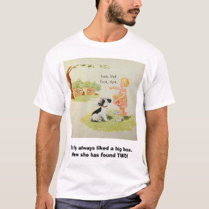 Sally, Sally hield altijd van een grote doos. Nu h T-shirt