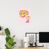 Sally Thinking of Flowers Poster (Thuiskantoor)