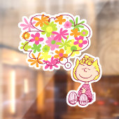 Sally Thinking of Flowers Raamsticker (Vel 2)