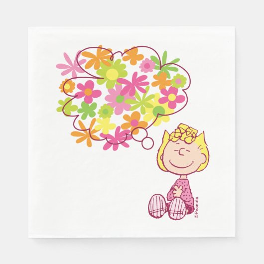 Sally Thinking of Flowers Servet (Voorkant)