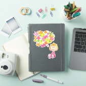 Sally Thinking of Flowers Sticker (iPad Cover)